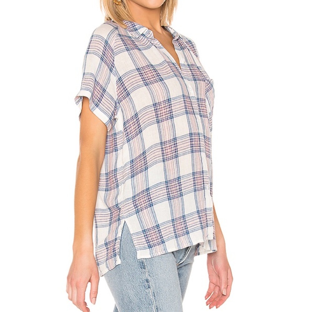 Rails Short Sleeve Button Down - Denim - image 3
